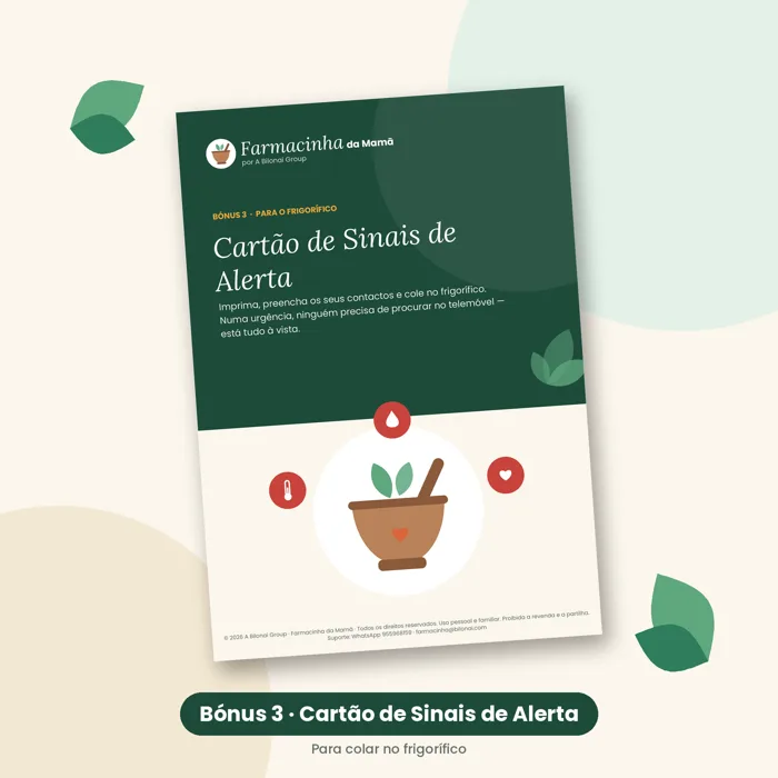 Cartão de Sinais de Alerta